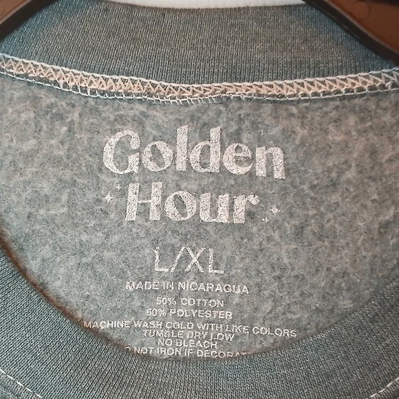 Urban Outfitters Golden Hour Sweatshirt Men's Size L/XL Olive - Picture 3 of 6